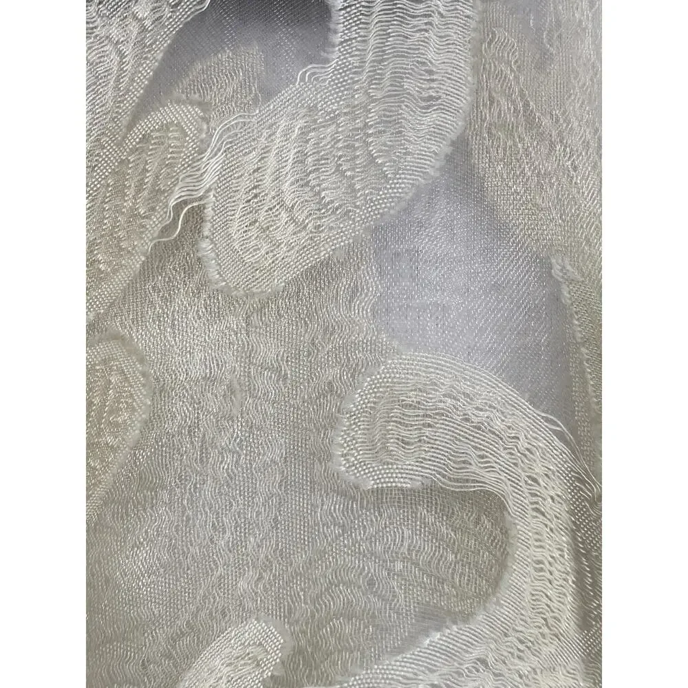 PRETTY PERSUASIONS Scarf Shanghai Night Sheer Jacquard Shawl Coverup Off White